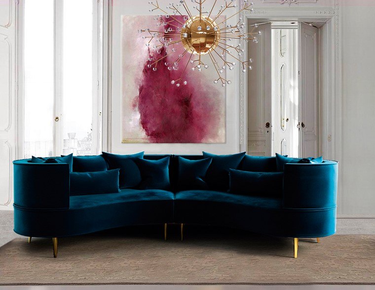 sofas modernos redondos MARGRET Ottiu sofa terciopelo diseno ideas