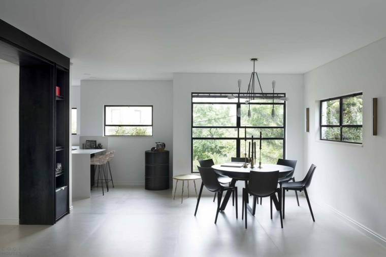 comedor-diseno-blanco-negro-interiores-modernos