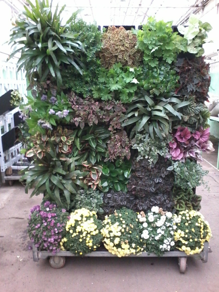 cómo hacer un jardín vertical-plantas-flores
