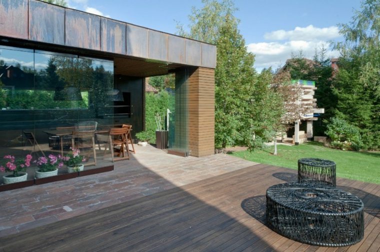 Porches de obra modernos y terrazas cubiertas con estilo