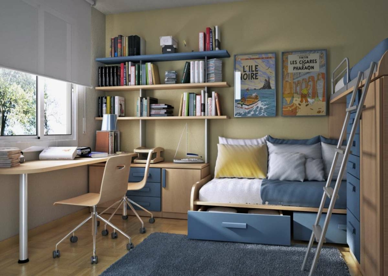 espacio-almacenamiento-bajo-cama-habitacion-ninos-estantes