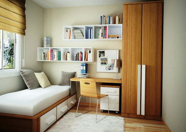 habitaciones infantiles pequeñas-diseno-muebles-estilo-moderno