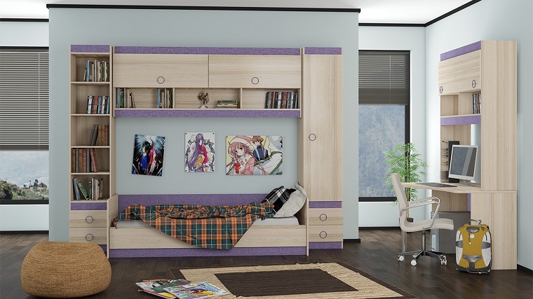habitaciones infantiles para niñas-colores-claros-diseno