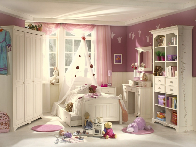 habitaciones infantiles para niñas-diseno-estilo-clasico