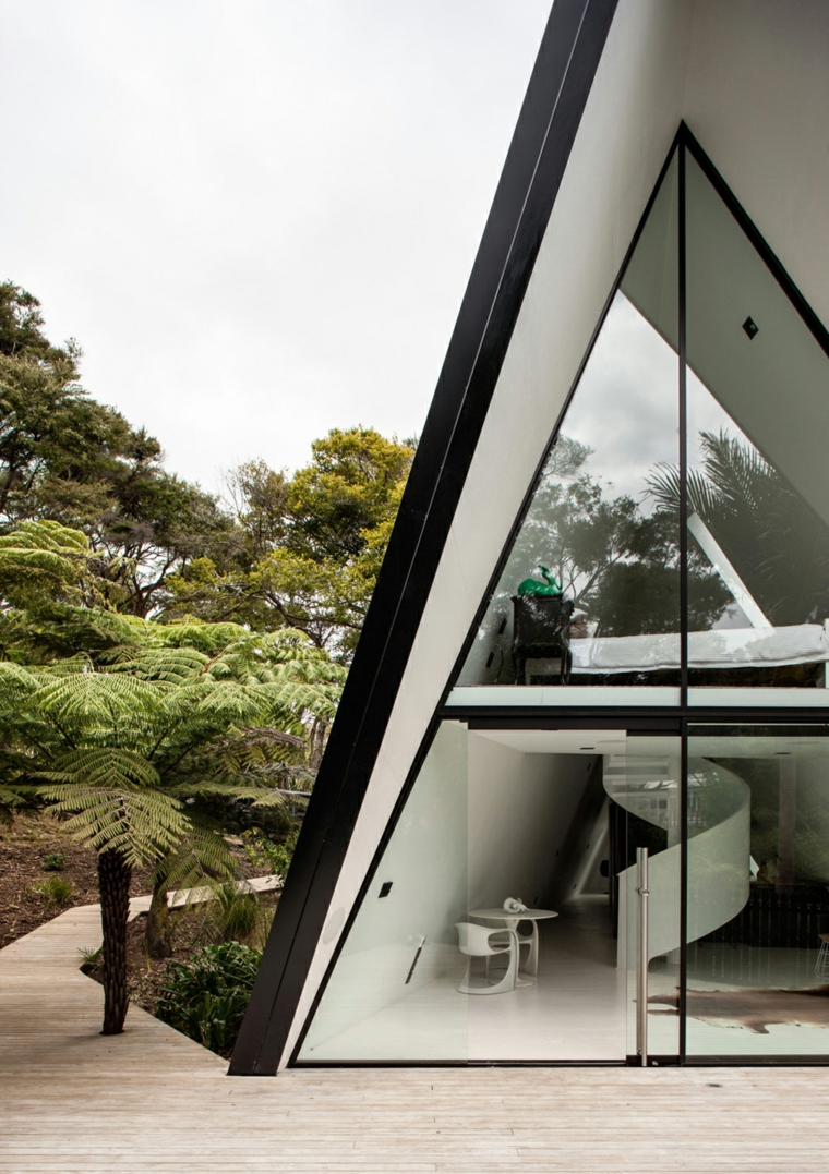 la casa mágica-Nueva-Zelanda-diseno-cabinas-modernas-entrada