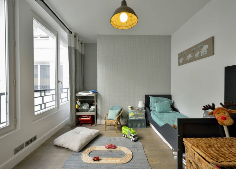 paredes-color-gris-diseno-habitacion-ninos