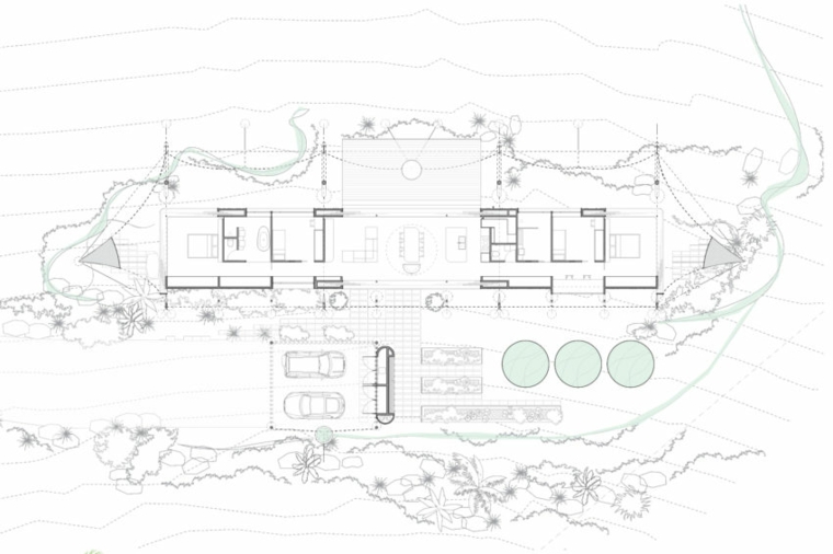 Singular diseño de casa con estilo de tienda de campaña