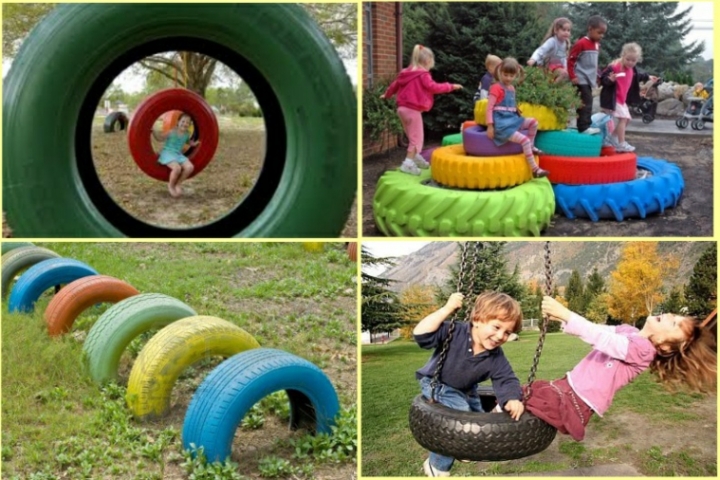 Parque infantil para realizar múltiples actividades en el jardín