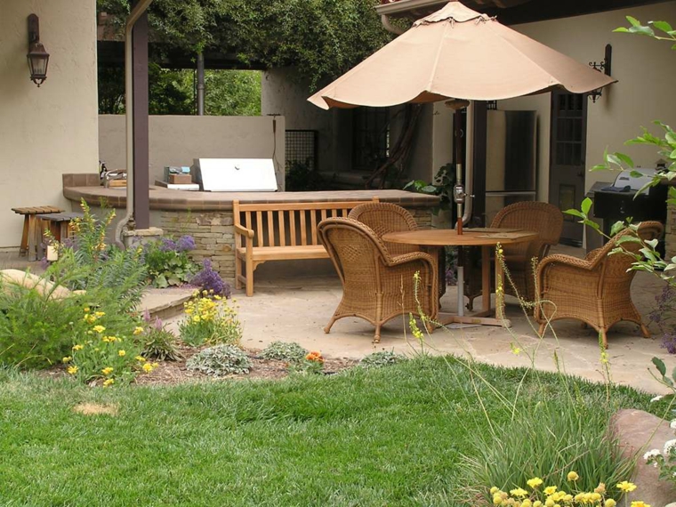 sombrillas jardín-terraza-lugar-descanso-confortable