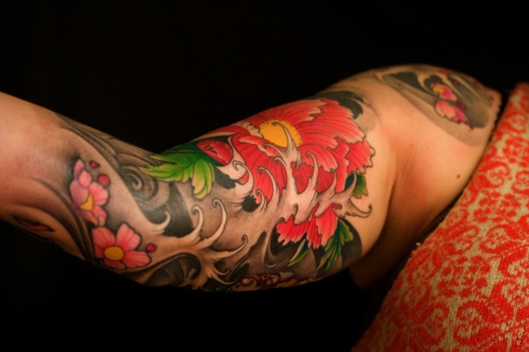 colorido asiaticos tatuajes creativos 