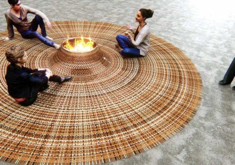 alfombra pozo de fuego