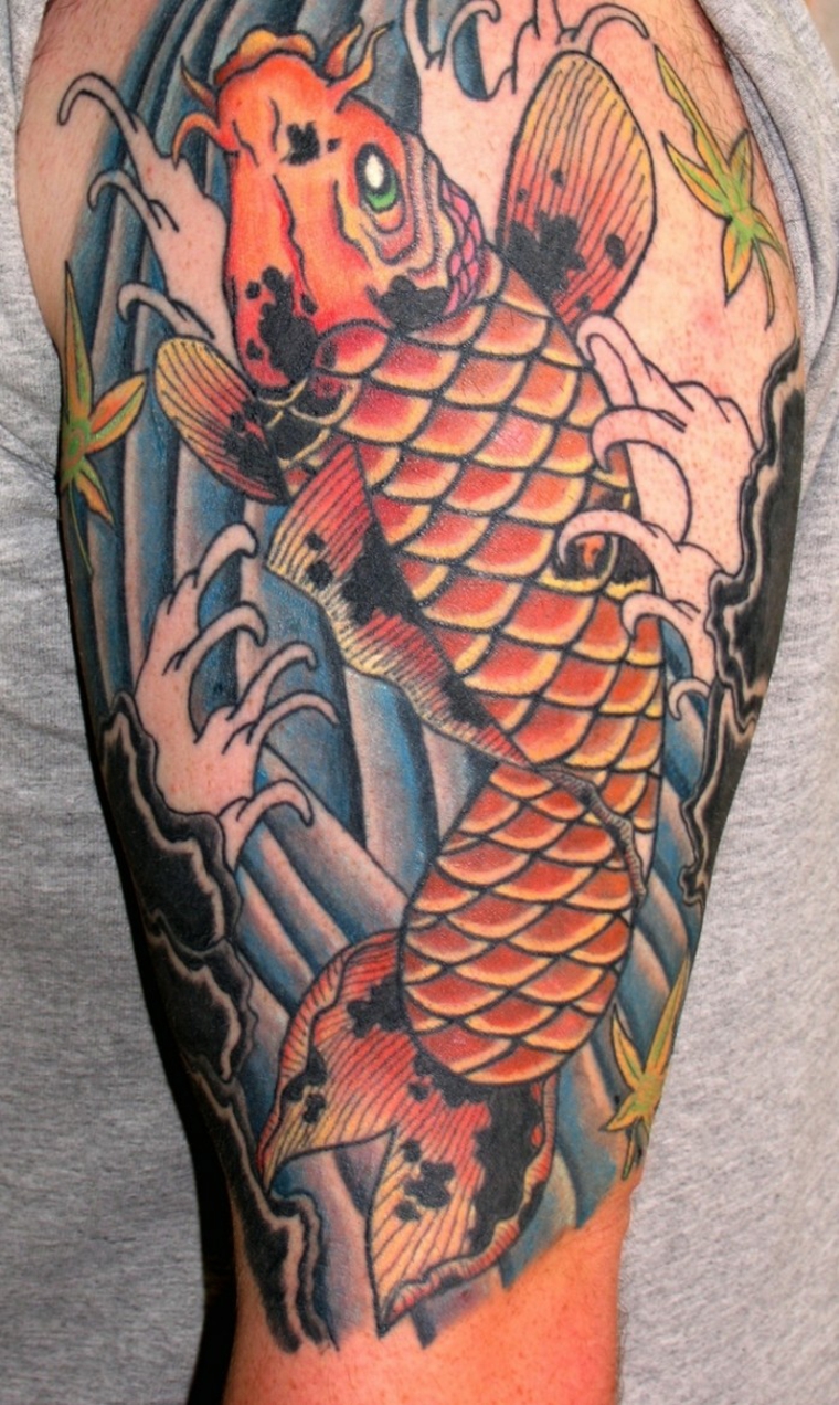 significado de tatuaje de pez Koi