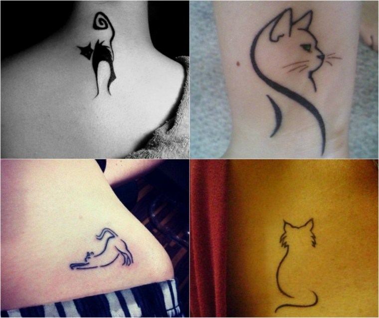 tatuajes de gatos tiernos mujeres