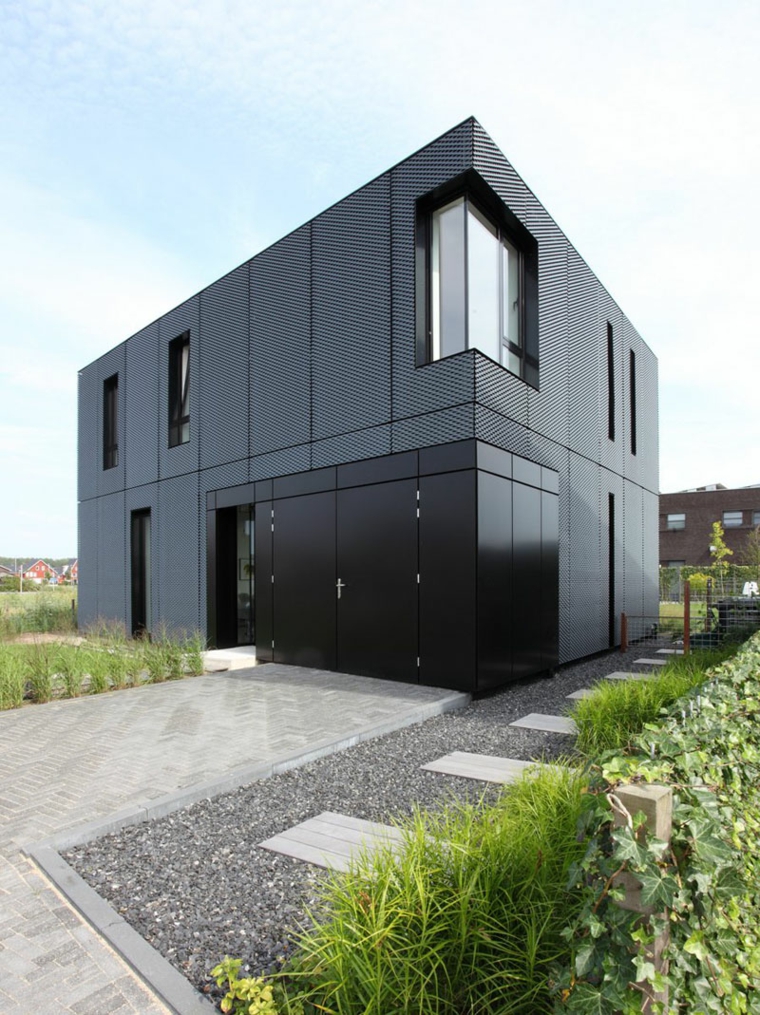 Ejemplos De Casas Modernas Con Fachadas De Color Negro