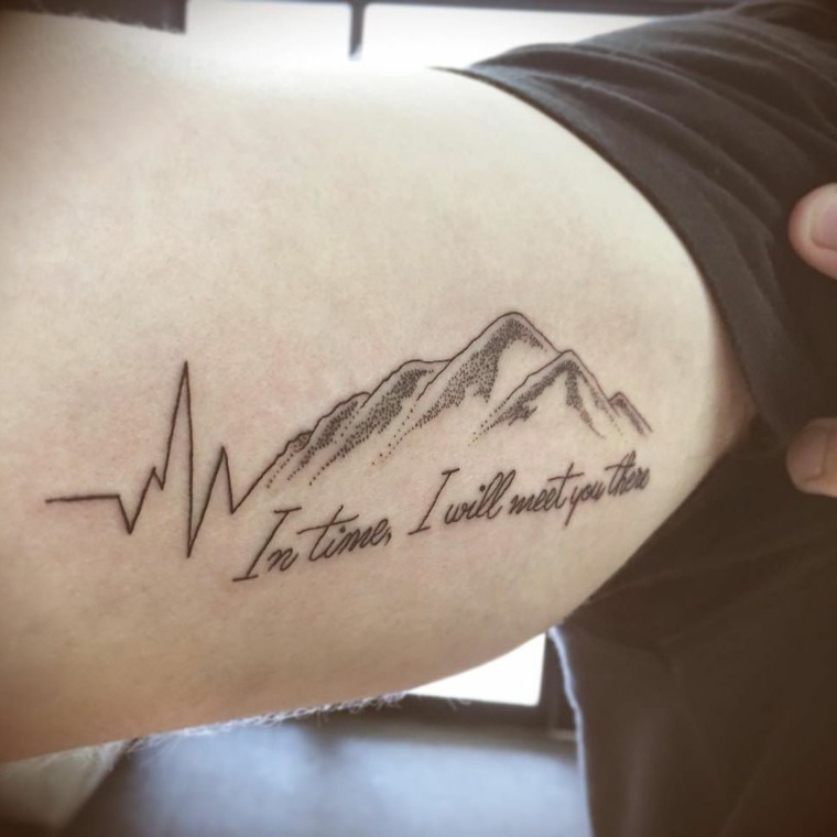 fotos de tatuajes-latido-corazon-montana