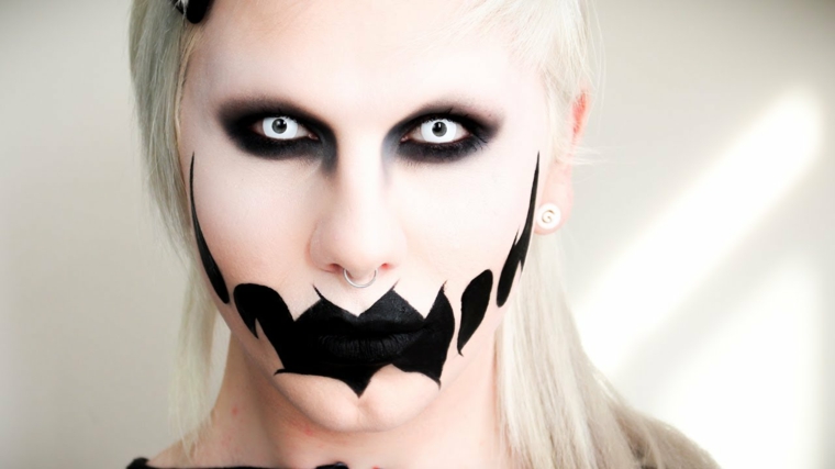 maquillaje halloween mujer interesante