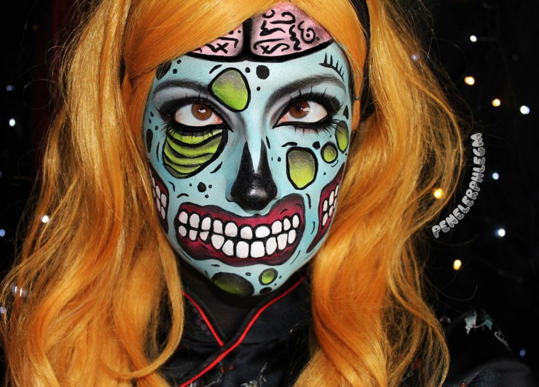 maquillaje halloween mujer loco