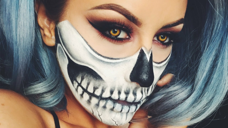 maquillaje halloween mujer zombies