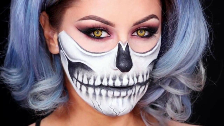 maquillaje para halloween mujer zombie