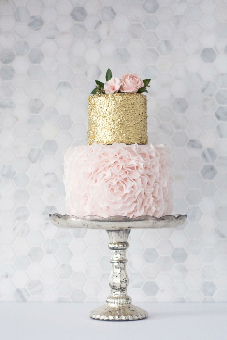 mesas dorados torta fantastica