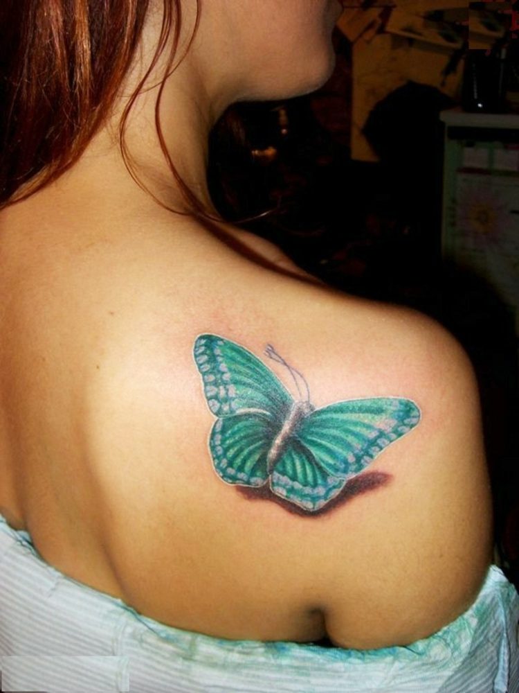tatuaje efecto mariposa 3d