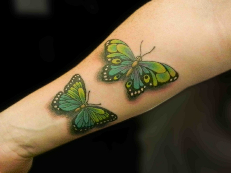 Tatuajes Con Mariposas De Colores Para Las Mujeres