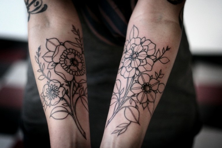 tatuajes de flores con nombres