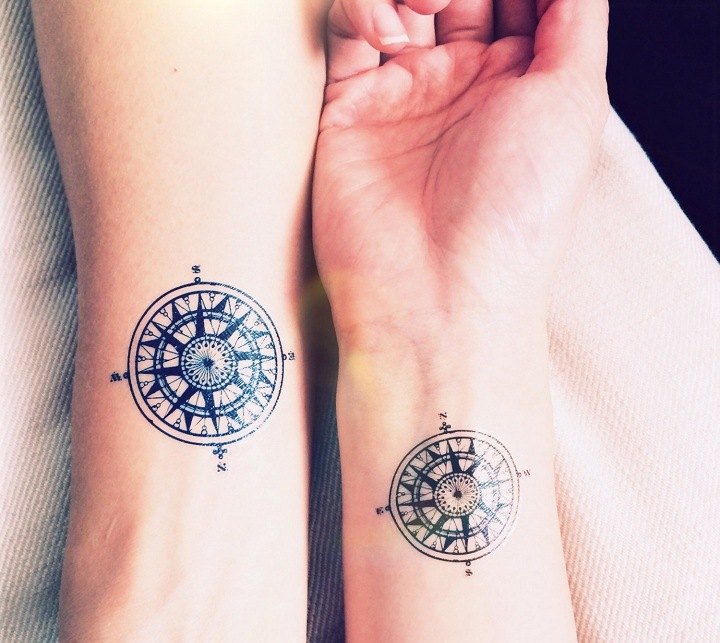 tatuajes ideas compas manos
