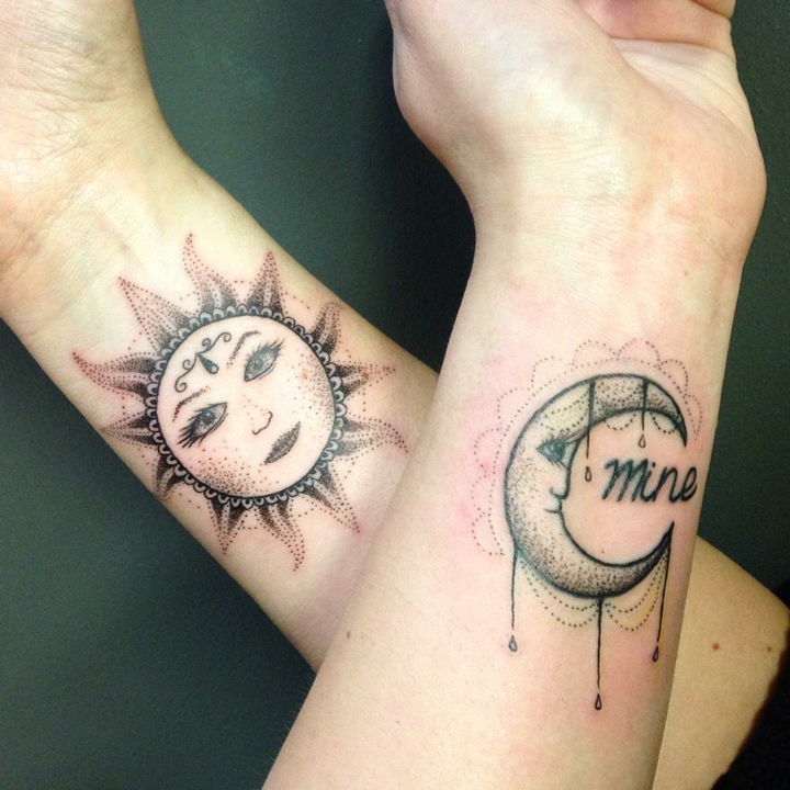 tatuajes ideas sol luna mujeres