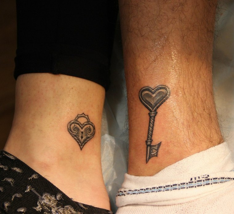 tatuajes para parejas-llave-corazon