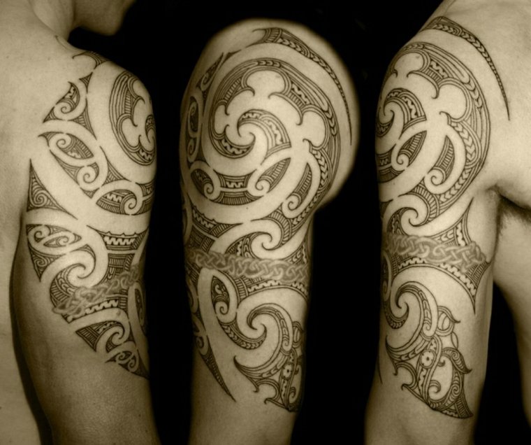 tatuajes para hombres de estilo maorí