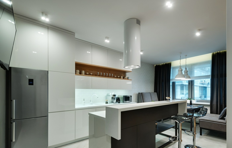 cocinas con isla-diseno-contemporaneo-apartamento-abierto