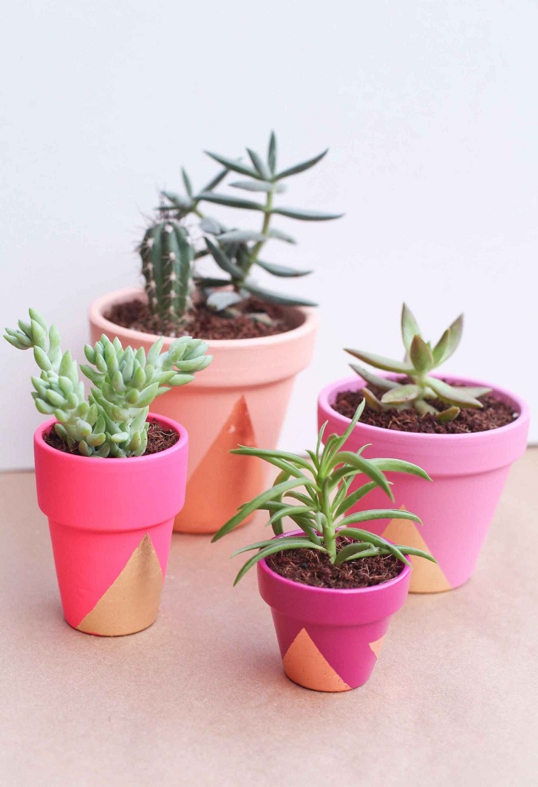 diy decoración-macetas-opciones-estilo-moderno