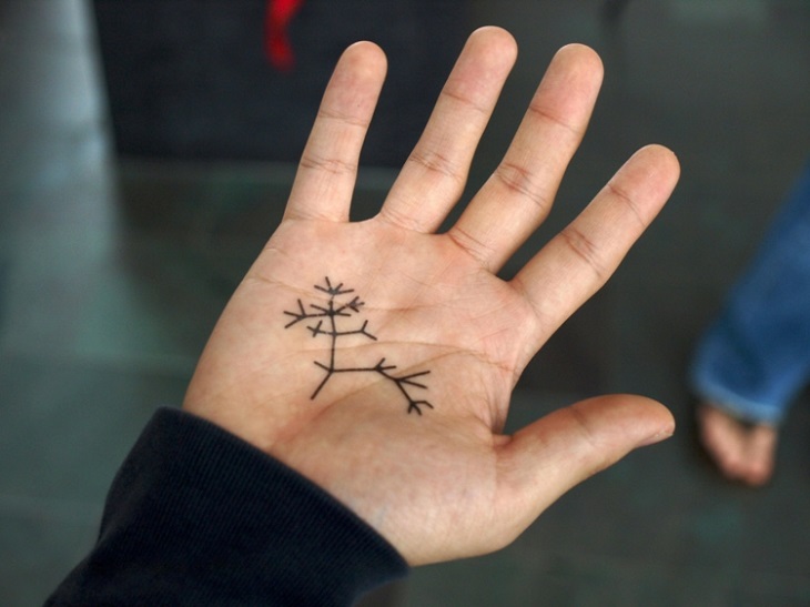 formas arboles naturales simples tatuadas