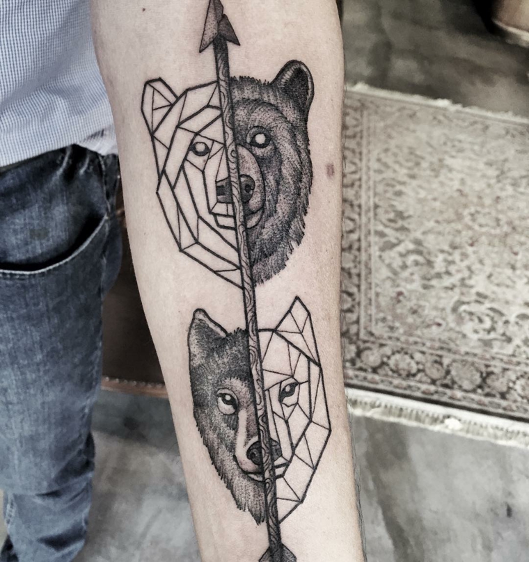 tatuajes-de-lobos-oso-disenos-modernos
