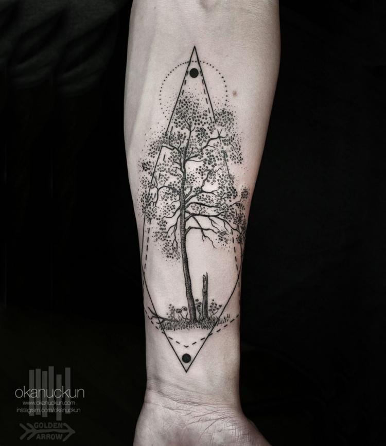 tatuajes diseño naturales arboles
