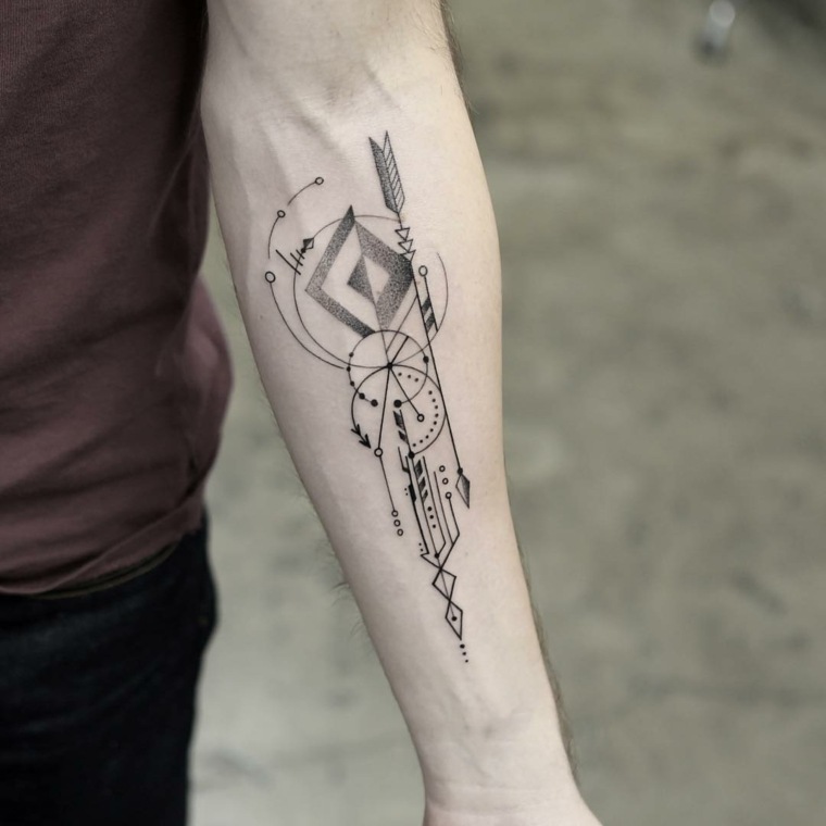 tatuajes-en-el-antebrazo-diseno-opciones-estilo-geometrico