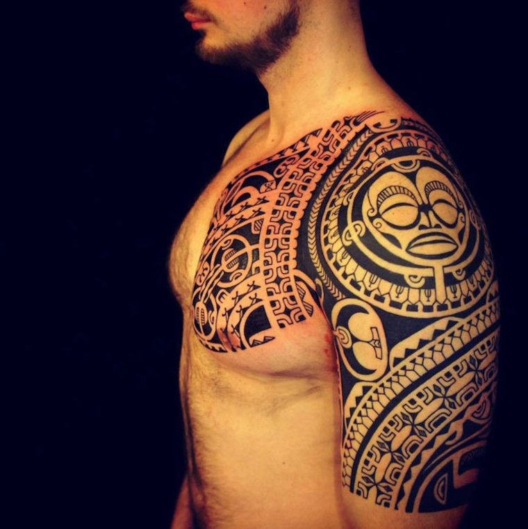 diseños de tatus con tribales para hombre