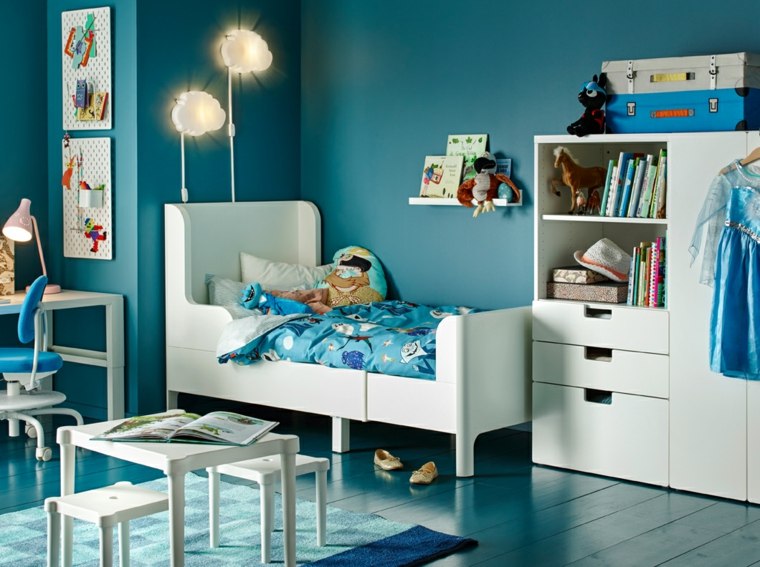 habitaciones-para-ninos-consejos-organizacion-azul-paredes