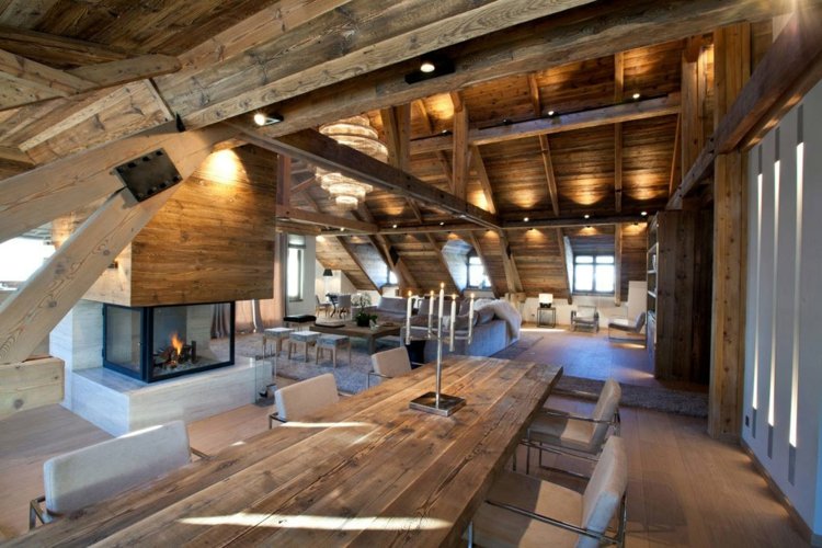 increíble interior cabana madera 