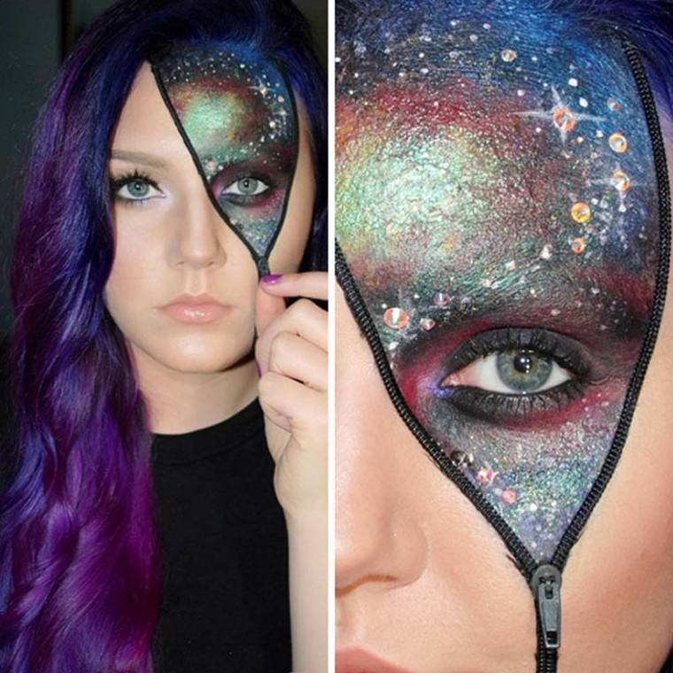 maquillaje de extraterrestre