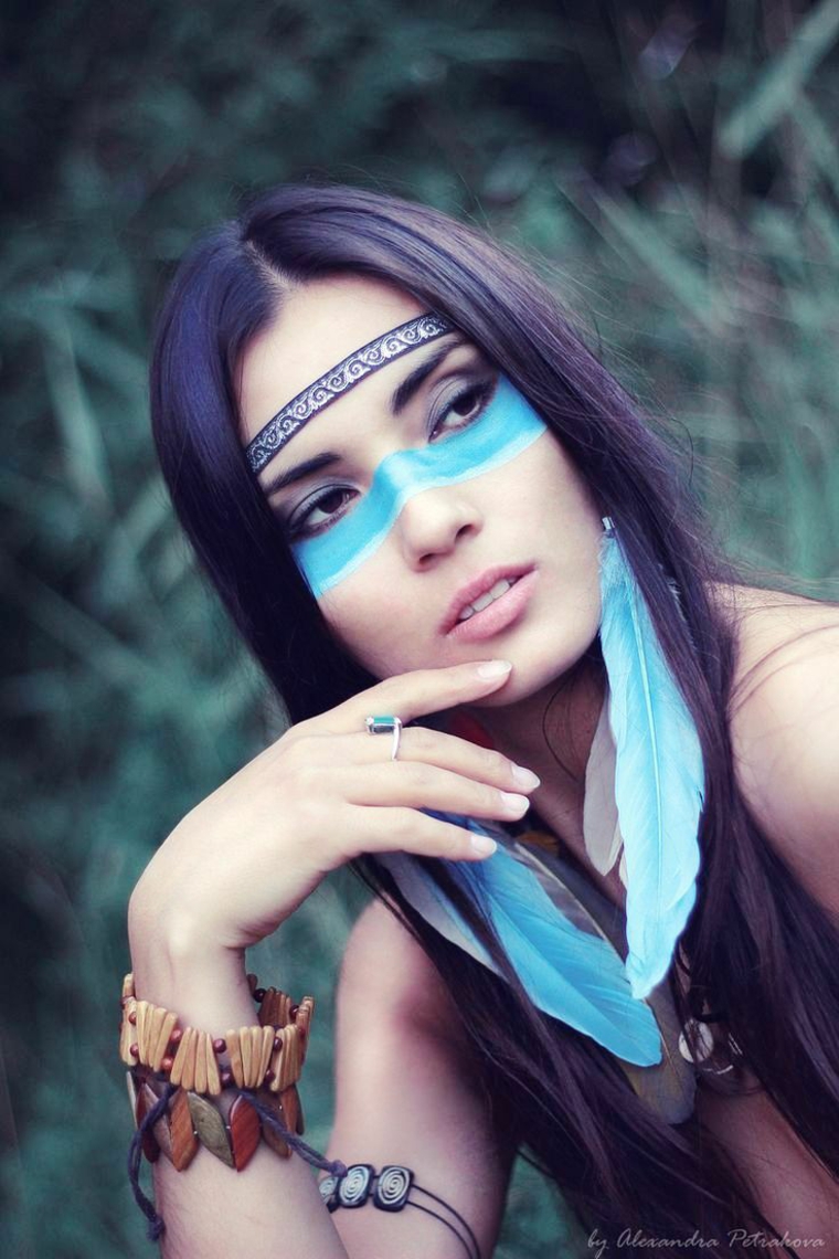 maquillaje de Pocahontas