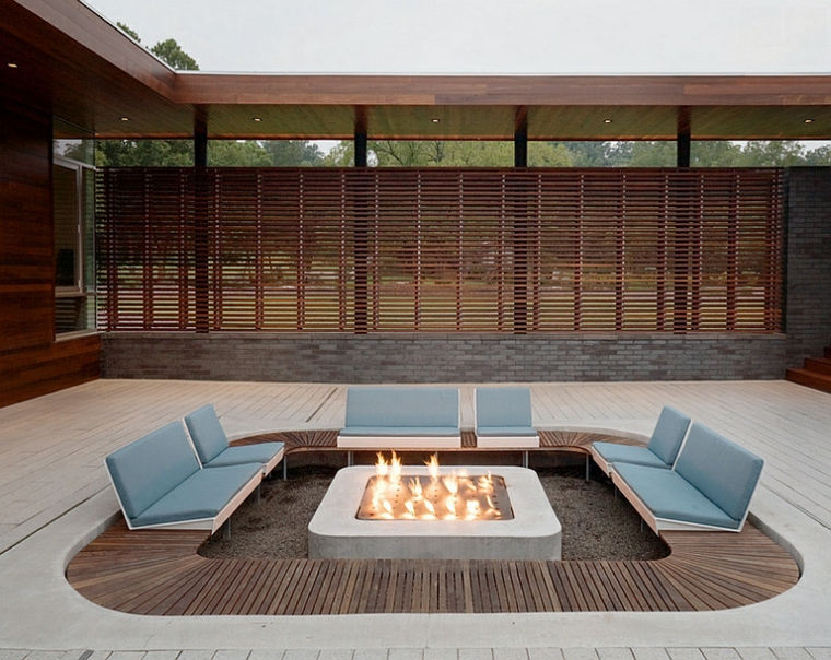 salón ideas creativas-jardin-mesa-diseno-moderno