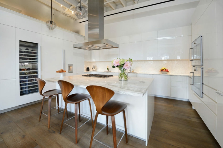 cocina-diseno-Turett-Collaborative-Architects-isla-marmol