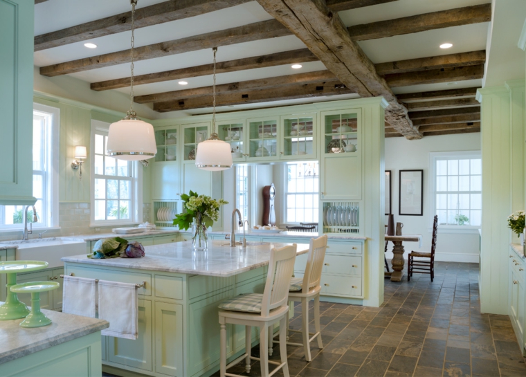 cocina-diseno-color-moderno-verde-encimeras-marmol