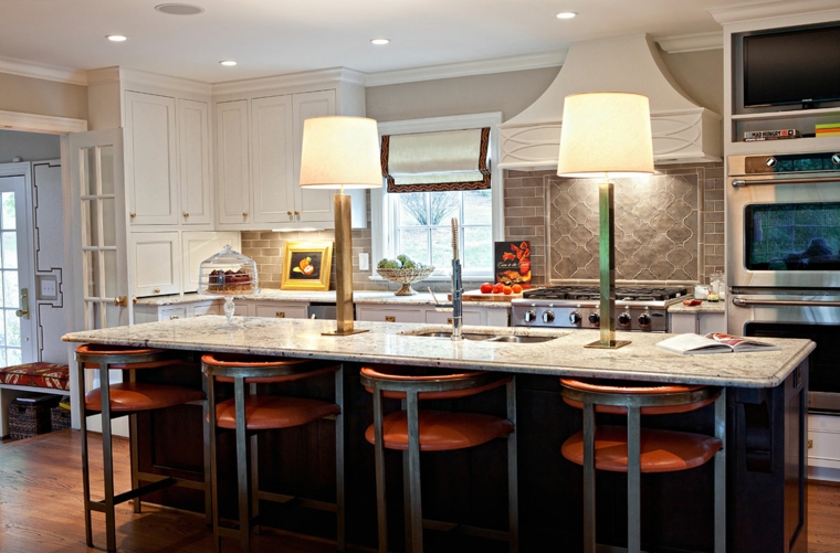cocina-lamaparas-isla-espectacular-diseno-Barbour-Spangle-Design