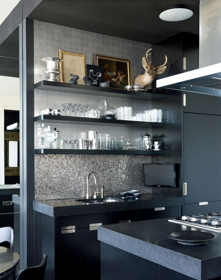Cocina de granito negro - 69 fotos inspiradoras de espacios elegantes