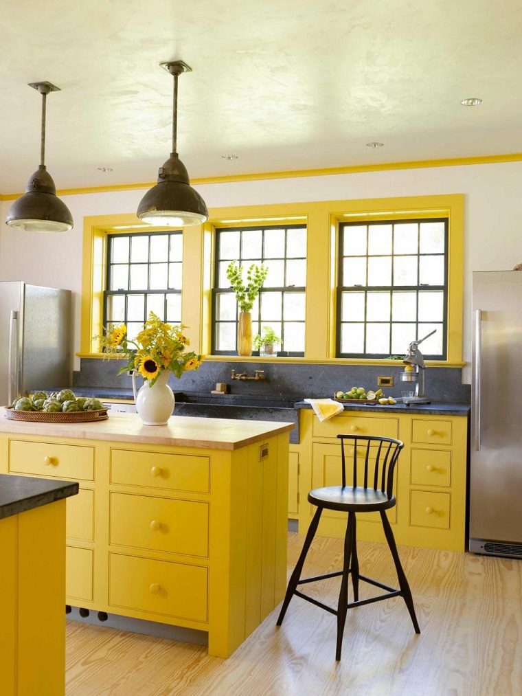 color amarillo-cocina-diseno-muebles-bellos