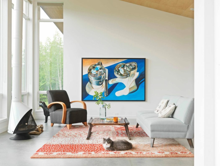 decoración de salones modernos-opciones-cuadro