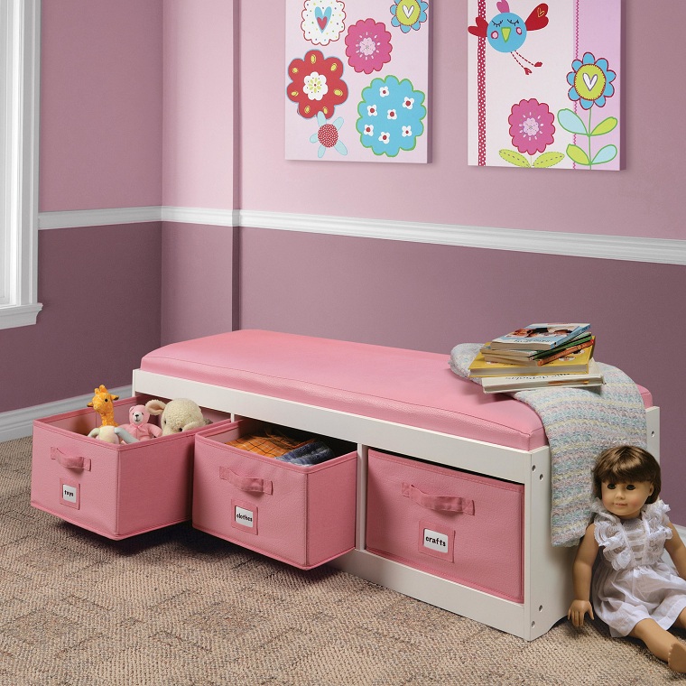 habitaciones infantiles originales-lugar-lectura-rosa